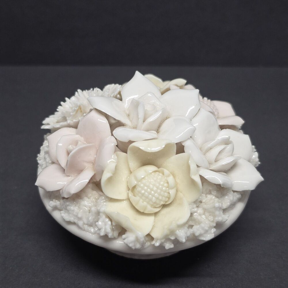 Ardalt Lenwile Verithin China Ceramic Flower Bouquet Dinner Taper Candle Holder